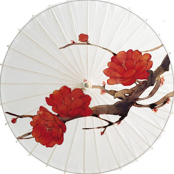 古典油纸伞防雨防晒|古代雨伞古装伞|白色樱花 樱花舞古典油纸伞防雨
