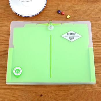 学生手风琴包多层文件夹a4 创意卷子试卷收纳袋 票据发票资料包 绿色6