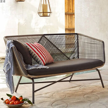 藤椅三件套创意阳台桌椅花园庭院藤编桌椅室内外休闲藤椅沙发 三人位