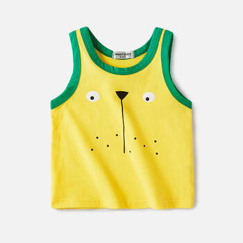 童装男童卡通背心2018新款纯棉薄款婴儿夏季儿童汗衫宝宝无袖上衣