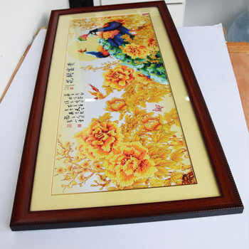 上海松江十字绣装裱框字画装裱绫子裱框书法水墨画装框工厂代加工