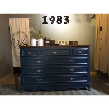 台柜台小型简约现代欧式吧台桌服装店美容烤漆复古前台收银台 古兰色