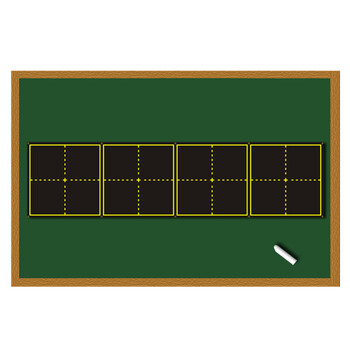 艾利图磁性拼音田字格黑板贴小学老师教学用粉笔书写磁力教具中号田格