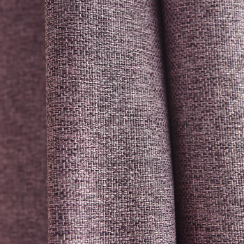 加厚纯色棉麻遮光窗帘亚麻定制挂钩遮阳隔热卧室窗帘定做 紫罗兰(挂钩