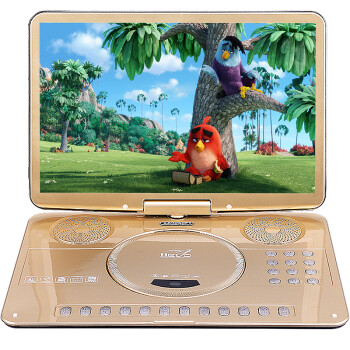 先科（SAST）FL-108A dvd播放机便携式 DVD影碟机cd机 老人唱戏看戏视频机全格式DVD 17.8英寸（香槟金）