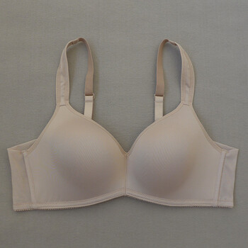 文胸舒适无钢圈大码无痕中年妈妈大罩杯薄款胖mm全包胸罩 肤色 85b