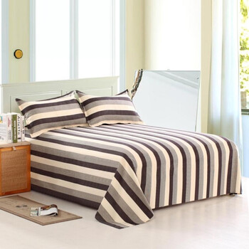 老粗布条纹床单单件1.5/1.