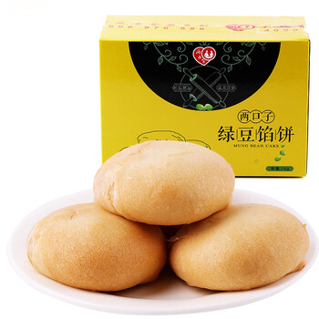 两口子 两口子绿豆饼 早餐糕点零食小吃1000g/盒