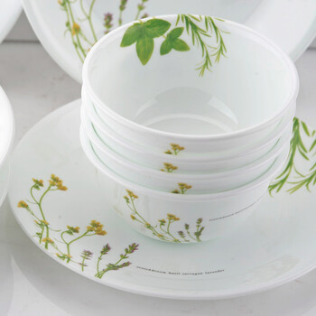 康宁餐具Corelle20件套装欧洲香草玻璃餐具饭碗深盘