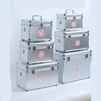 出诊箱铝合金急救箱9寸11寸12寸14寸16寸18寸 12寸银白色【图片 价格