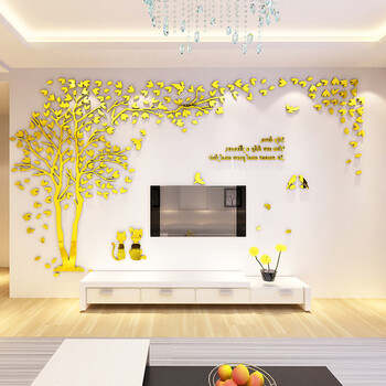 创意树3d立体墙贴客厅电视背景墙装饰墙上亚克力贴画墙壁墙面贴纸 024