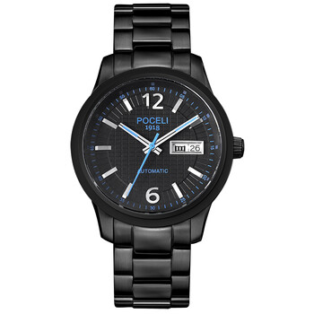 宝仕利(poceli)正品男士手表全自动机械表钢带防水休闲运动双日历皮带