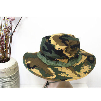 夏季户外特种兵07猎人迷彩帽奔尼帽男圆边遮阳帽子防晒钓鱼帽军迷