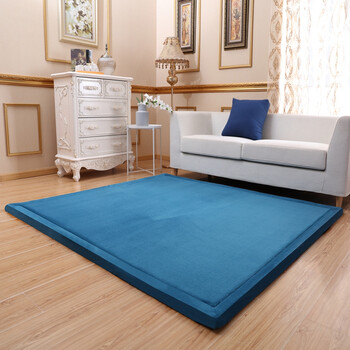 客厅地毯卧室满铺沙发茶几床边毯门厅简约现代北欧风宜家定制 湖蓝色