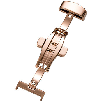 表带针扣精钢 手表扣 玫瑰金(无弹力无雕花)蝴蝶扣 16mm