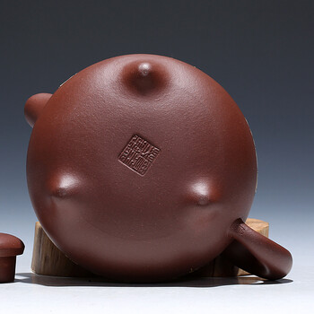 贾益芳 高级工艺师 底槽青【三脚得韵】宜兴紫砂壶茶壶