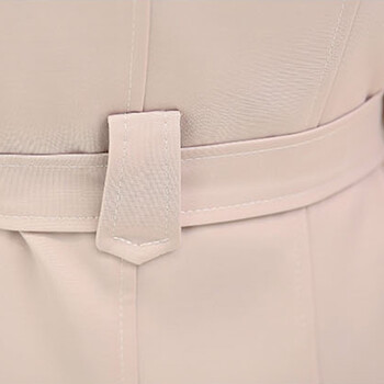 秋色伊美风衣女中长款大码外套秋冬装韩版宽松女装-1025D 卡其 XL