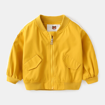 男宝宝棒球服2018新款秋装儿童立领夹克女童印花童装男童外套卡通
