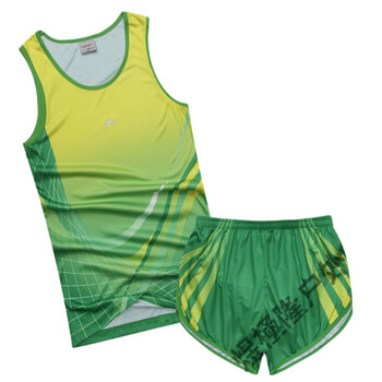 中考田径运动服短跑长跑背心 348绿色 xxl