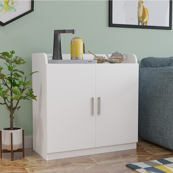 柜茶水柜简约现代客厅小柜子储物柜厨房收纳水桶柜碗橱柜 普通门白色