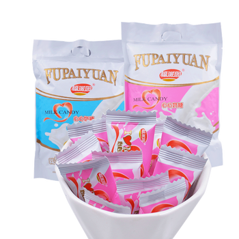 福派园心心奶糖500g袋装散装喜糖结婚年货糖果零食小吃批发 粉色包装