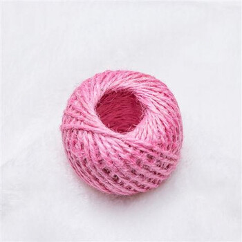 墙装饰 麻绳夹子悬挂无痕钉 ins挂照片墙夹绳网红创意少女墙 粉色麻绳