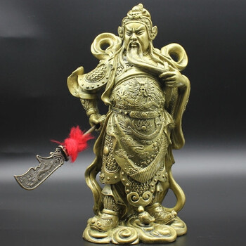 关羽关公大摆件招财镇宅关二爷武财神爷佛像开业乔迁礼品礼物 35厘米