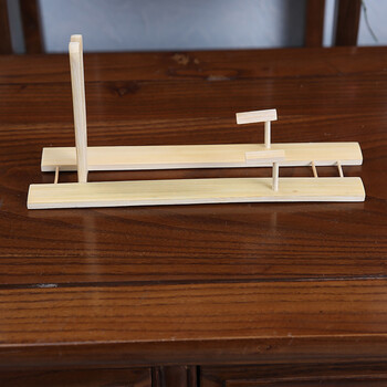 宫扇团扇扇架扇托扇子底座女士圆形扇子展示架竹扇托