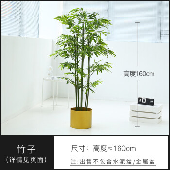 仿真假綠植物落地盆栽客廳櫥窗服裝店室內大型家居擺件裝飾 竹子 不含