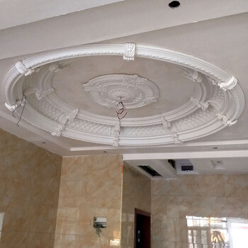 pu灯池欧式吊顶灯池pu灯盘圆形灯池装饰客厅灯池造型仿石膏天花吊顶
