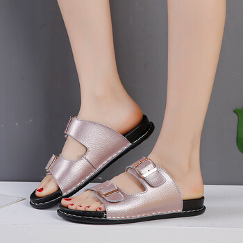 时尚女鞋 拖鞋/人字拖 雪芙人 【牛皮制作】2018沙滩凉鞋女真皮时尚