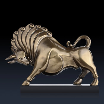 牛摆件工艺品办公室摆设招财风水财牛家居客厅装饰品创意开业礼品 财