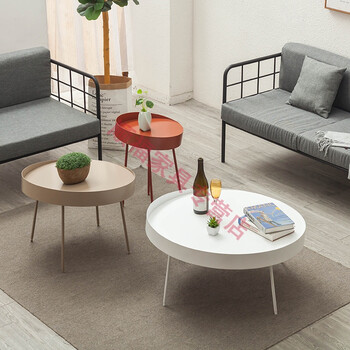minimum北欧创意现代圆形茶几简约客厅迷你小户型多功能茶几沙发边几