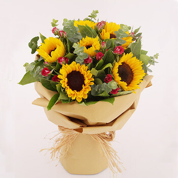 香宜惠 向日葵鲜花束礼盒速递生日送花北京上海广州深圳杭州合肥同城