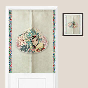 风布艺门帘隔断帘装饰玄关帘风水帘厨房布帘卧室帘子屏风挂帘 京剧1