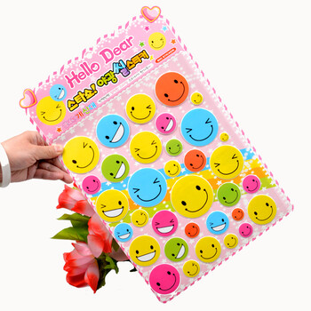 儿童贴纸卡通立体贴画泡泡贴贴纸画不干胶贴装饰贴益智玩具 16号笑脸