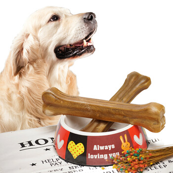 狗狗磨牙棒骨头牛皮耐咬中大型犬金毛幼犬宠物零食小狗泰迪狗咬胶 6个