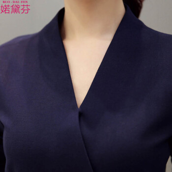 婼黛芬2016新款女装显瘦连衣裙秋冬长袖0326 大红色 L