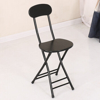 宿舍折叠椅学生折叠椅餐厅折叠椅靠背折叠椅阳台折叠椅折叠凳 黑腿黑