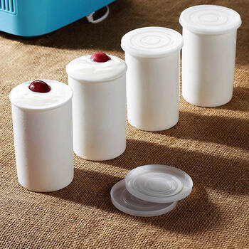 米代(midai)酸奶机分杯配件 150ml陶瓷酸奶杯分装杯陶瓷分杯杯子4个