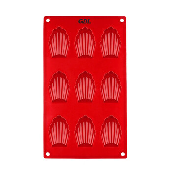 
                                        高达莱（GDL）烘焙工具 玛德琳9连蛋糕模具 铂金硅胶模具烤箱PS-201                