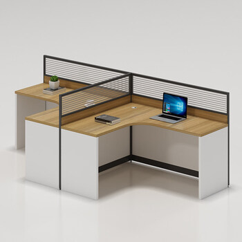 时仁办公家具屏风职员办公桌椅组合员工工位四人位办公桌电脑桌椅套装