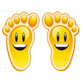 幼儿园小脚丫儿童脚印走廊自粘墙贴地板贴纸楼梯台阶教室布置地贴