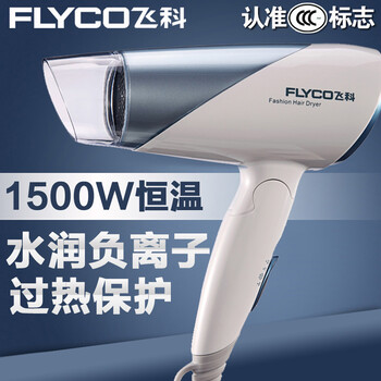 
                                                            飞科（FLYCO）电吹风 家用不伤发冷热风负离子吹风机FH6251小功率可折叠                