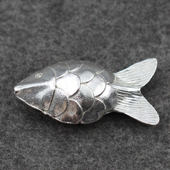 diy纯银配件批发 泰国清迈手工银925纯银 超大立体鲤鱼毛衣链吊坠 925