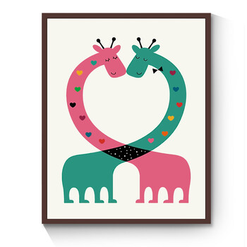 儿童房装饰画女孩挂画儿童房男孩卧室壁画公主卡通现代简约墙画 1637-