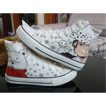 新款越狱兔帆布手绘鞋涂鸦休闲韩版男女情侣旅游度假亲子鞋 7 40