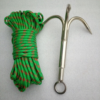 不锈钢大号三爪飞虎爪锚钩 三钩水草锚钩 三爪钩清除水底障碍 大号(含