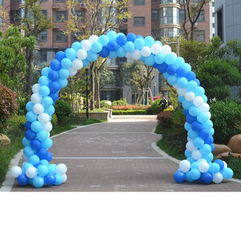 气球拱门支架开业结婚庆典布置生日婚礼气球装饰可拆卸 【深蓝 淡蓝