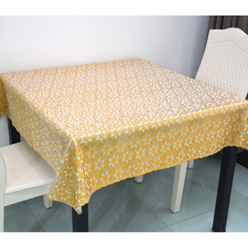 裁剪免洗塑料台布正方形小方桌桌布欧式家用餐垫 618烫金 130*130cm
